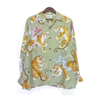 WACKO MARIA - ワコマリア WACKO MARIA ■ 23AW 【 TIM LEHI L/S HAWAIIAN SHIRT 】 ティム リーハイ タイガー プリント ハワイアン レーヨン 総柄 シャツ w18647