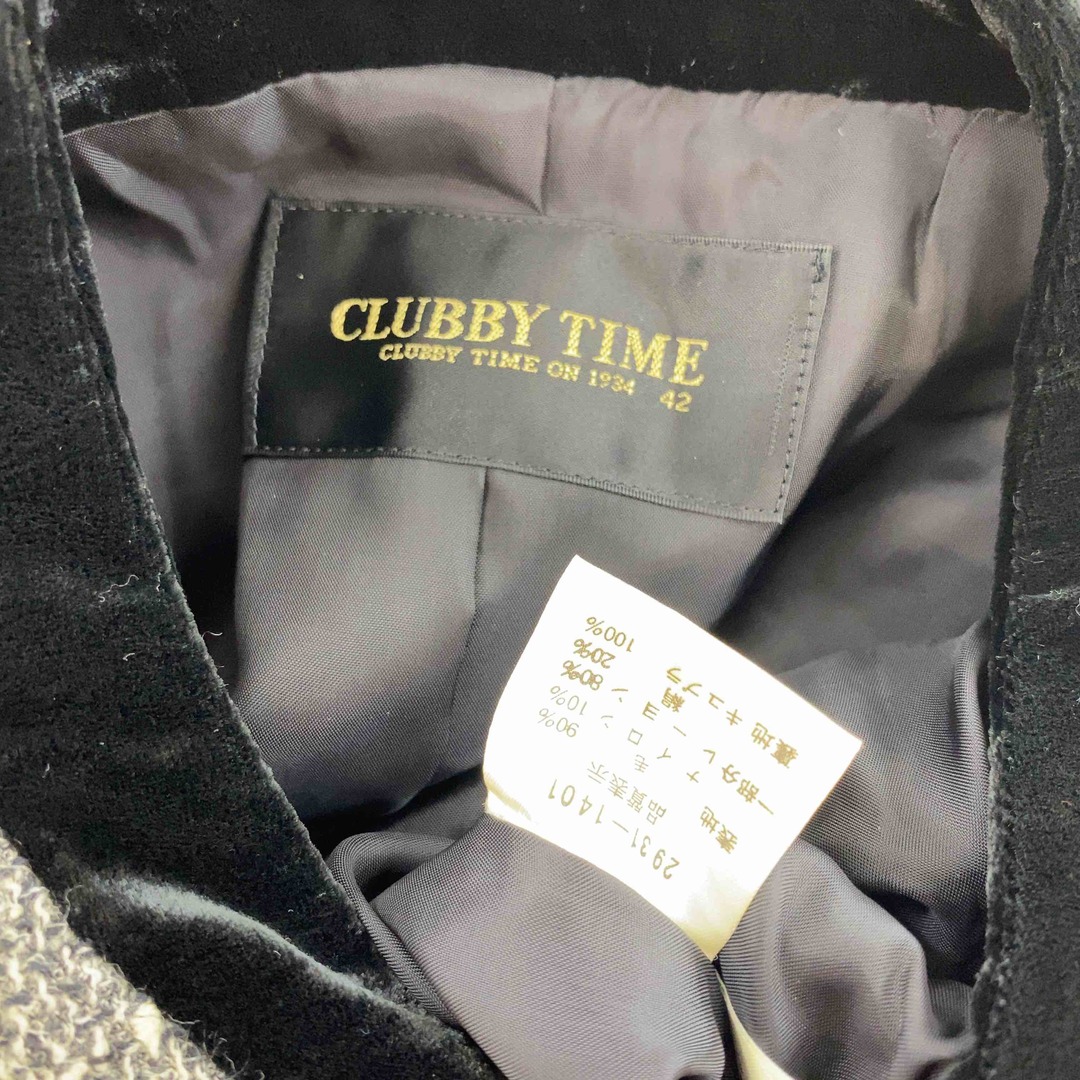 CLUBBY TIME クラビータイムその他  レディース ノーカラー ツイードジャケットセットアップ レディースのジャケット/アウター(ノーカラージャケット)の商品写真