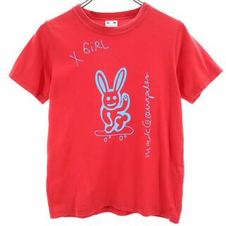 エックスガール(X-girl)のエックスガール 半袖 Tシャツ 1 赤 X-girl レディース 古着 【240425】 メール便可(Tシャツ(半袖/袖なし))