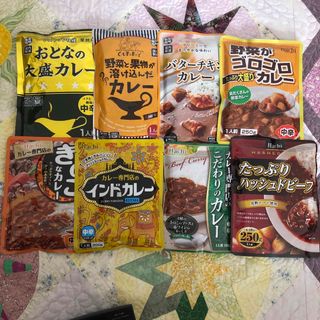 レトルト食品　レトルトカレーなど　詰め合わせ　計8袋(レトルト食品)