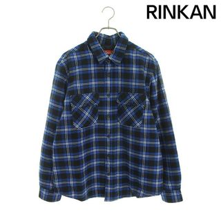 シュプリーム(Supreme)のシュプリーム  19AW  Arc logo Quilted Flannel Shirt アーチロゴキルティングフランネルチェック長袖シャツ メンズ M(シャツ)