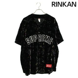 シュプリーム(Supreme)のシュプリーム  19AW  Floral Velour Baseball Jersey フローラルベロアベースボールジャージー半袖シャツ メンズ L(シャツ)