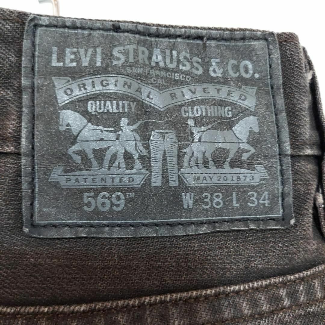 Levi's(リーバイス)のリーバイス569 Levis W38 ブラックデニム 黒 ストレート 8913 メンズのパンツ(デニム/ジーンズ)の商品写真