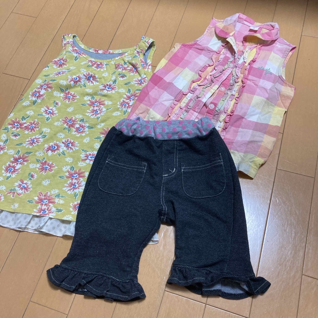 GLOBAL WORK(グローバルワーク)の100センチ3枚セット キッズ/ベビー/マタニティのキッズ服女の子用(90cm~)(ワンピース)の商品写真