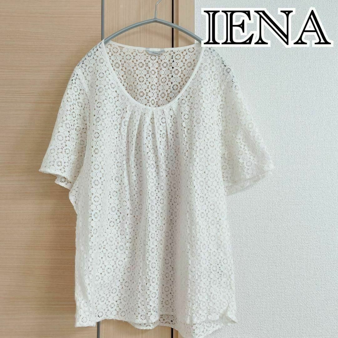 IENA(イエナ)の.イエナ IENA ブラウス フレンチスリーブ 総レース プルオーバー レディースのトップス(シャツ/ブラウス(半袖/袖なし))の商品写真