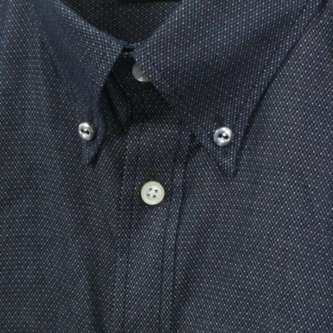 junhashimoto(ジュンハシモト)のジュンハシモト 美品 ボタンダウンシャツ 総柄 ドット柄 ネイビー 4 メンズのトップス(シャツ)の商品写真