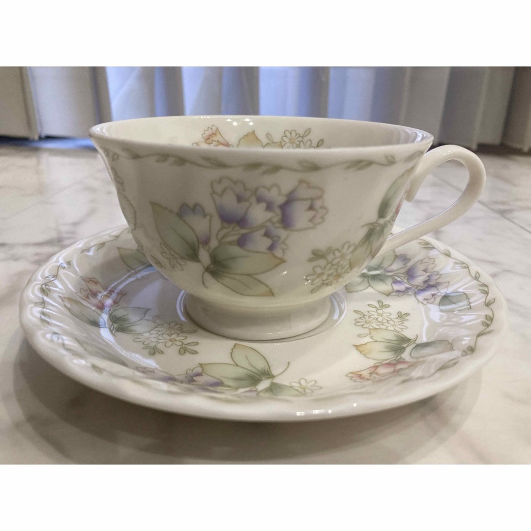 Noritake(ノリタケ)のノリタケ Fulford New Bone カップ&ソーサー １客 インテリア/住まい/日用品のキッチン/食器(グラス/カップ)の商品写真