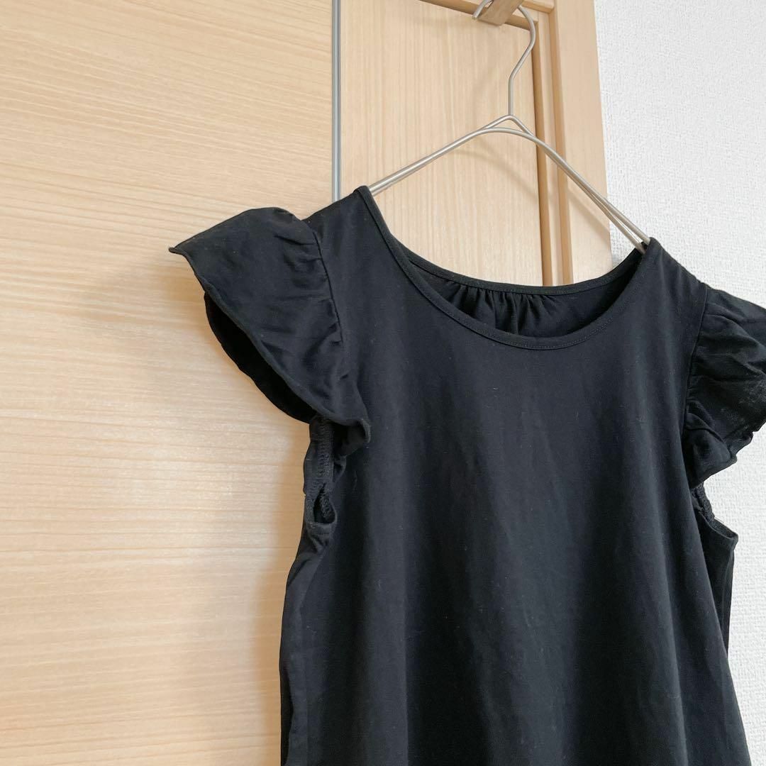 BEAMS ビームス　半袖ブラウス　ブラック　フリル レディースのトップス(シャツ/ブラウス(半袖/袖なし))の商品写真