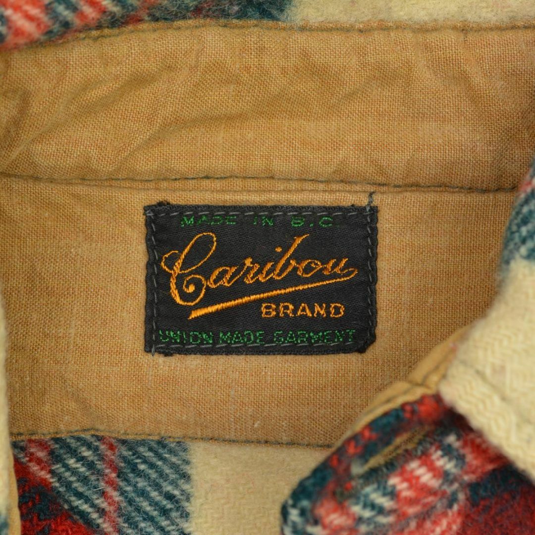 【Caribou】ウールチェック長袖シャツ メンズのトップス(シャツ)の商品写真