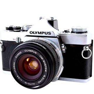 オリンパス(OLYMPUS)のOLYMPUS OM-1 28mm F3.5 モルト交換済み!! #7085(フィルムカメラ)