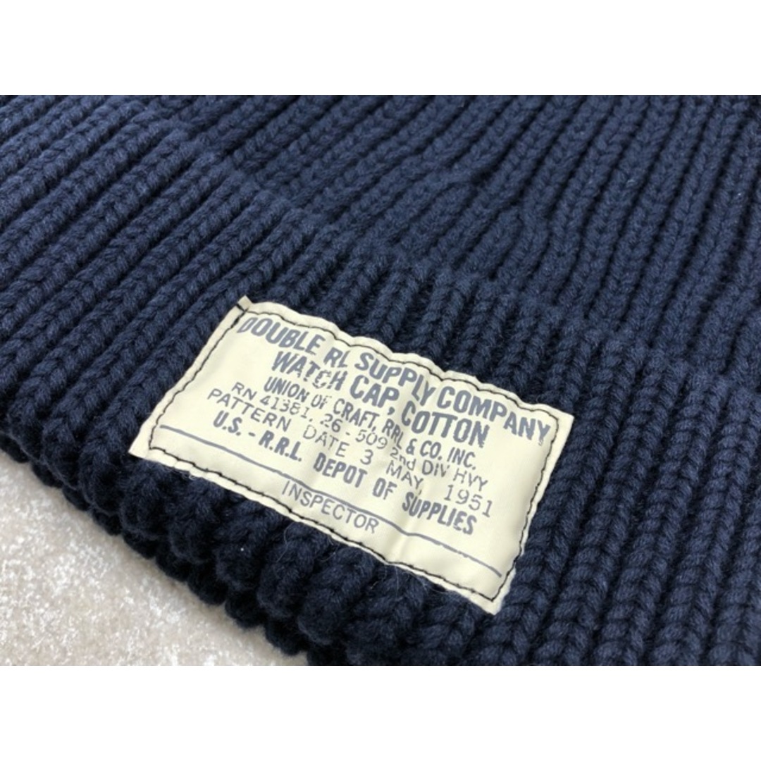 RRL(ダブルアールエル)のRRL(ダブルアールエル) WATCH CAP COTTON ワッチキャップ ビーニー ネイビー 帽子 【C1152-007】 メンズの帽子(ニット帽/ビーニー)の商品写真