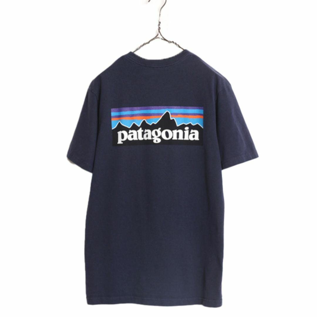 patagonia(パタゴニア)のパタゴニア 両面 プリント 半袖 Tシャツ メンズ M 古着 Patagonia アウトドア フィッツロイ P6 ボックスロゴ バックプリント クルーネック メンズのトップス(Tシャツ/カットソー(半袖/袖なし))の商品写真