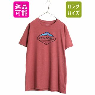 パタゴニア(patagonia)の17年製 パタゴニア プリント 半袖 Tシャツ メンズ XXL / 古着 Patagonia アウトドア フィッツロイ クレスト 大きいサイズ スリムフィット(Tシャツ/カットソー(半袖/袖なし))