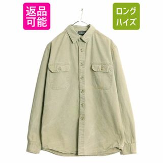 パタゴニア(patagonia)の90s パタゴニア コットン キャンバス 長袖 シャツ メンズ М 古着 90年代 オールド 旧タグ Patagonia ダック アウトドア 無地 ポケット付き(シャツ)