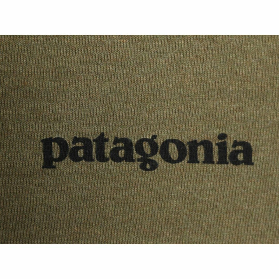 patagonia(パタゴニア)の22年製 パタゴニア 両面 プリント 半袖 Tシャツ メンズ XS / Patagonia アウトドア フィッツロイ P6 ボックスロゴ バックプリント カーキ メンズのトップス(Tシャツ/カットソー(半袖/袖なし))の商品写真