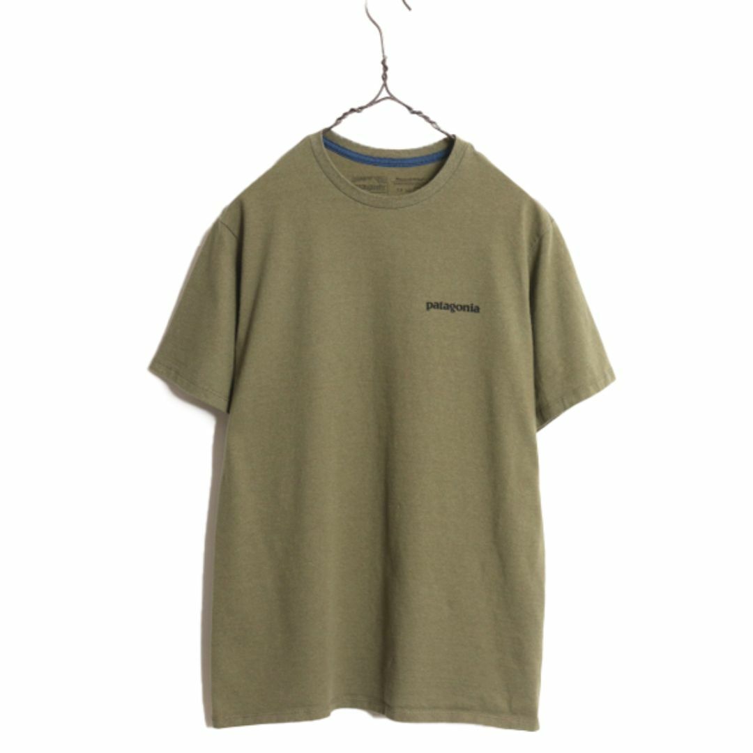 patagonia(パタゴニア)の22年製 パタゴニア 両面 プリント 半袖 Tシャツ メンズ XS / Patagonia アウトドア フィッツロイ P6 ボックスロゴ バックプリント カーキ メンズのトップス(Tシャツ/カットソー(半袖/袖なし))の商品写真