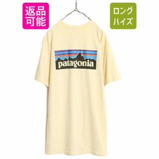 パタゴニア(patagonia)の18年製 パタゴニア 両面 プリント 半袖 Tシャツ メンズ М / Patagonia アウトドア P6 ボックスロゴ バックプリント オーガニック コットン(Tシャツ/カットソー(半袖/袖なし))