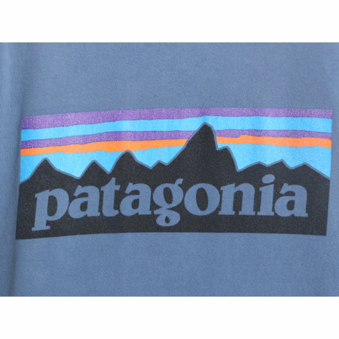 patagonia(パタゴニア)の17年製 パタゴニア 両面 プリント 半袖 Tシャツ メンズ М / 古着 Patagonia アウトドア フィッツロイ P6 バックプリント ボックスロゴ 青 メンズのトップス(Tシャツ/カットソー(半袖/袖なし))の商品写真