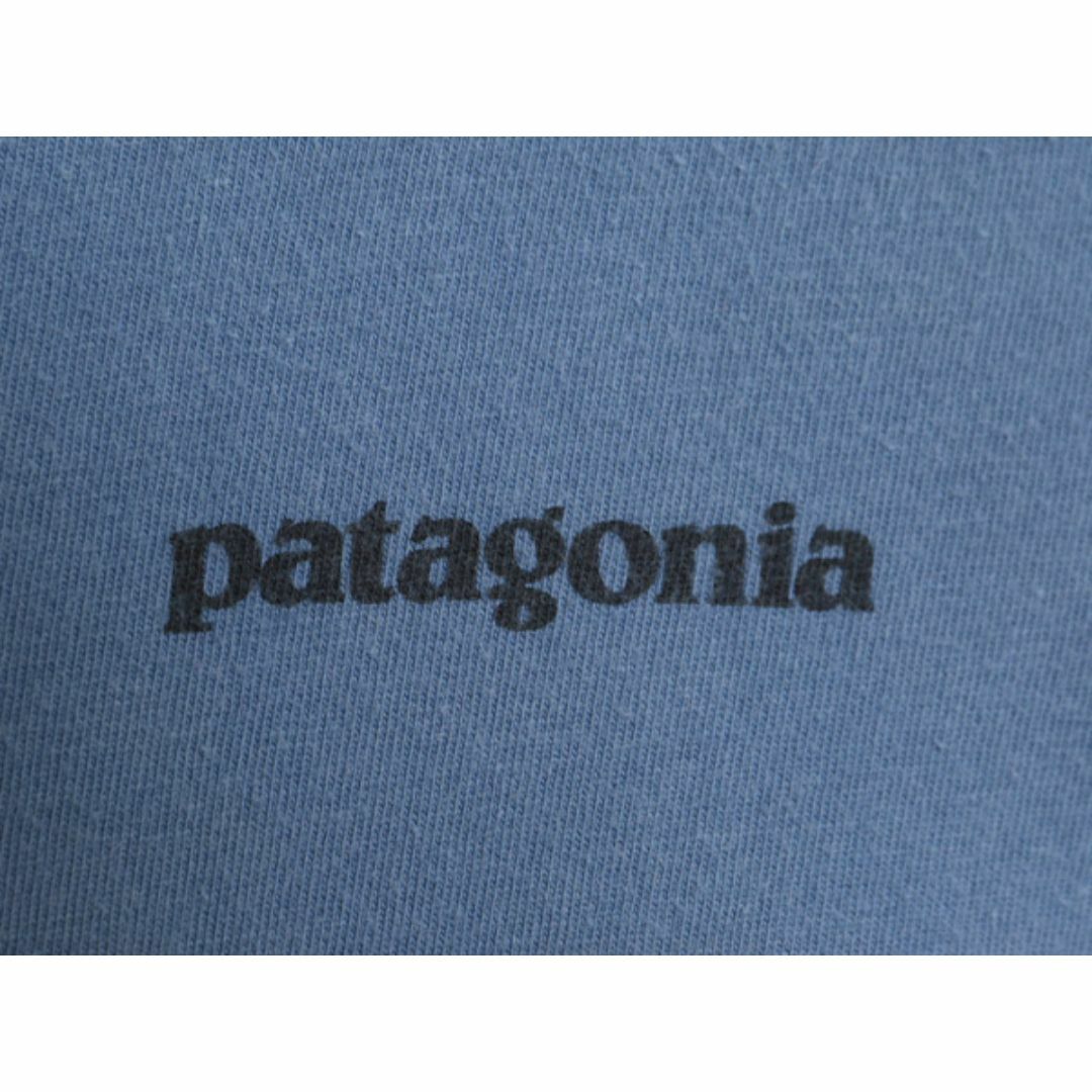 patagonia(パタゴニア)の17年製 パタゴニア 両面 プリント 半袖 Tシャツ メンズ М / 古着 Patagonia アウトドア フィッツロイ P6 バックプリント ボックスロゴ 青 メンズのトップス(Tシャツ/カットソー(半袖/袖なし))の商品写真