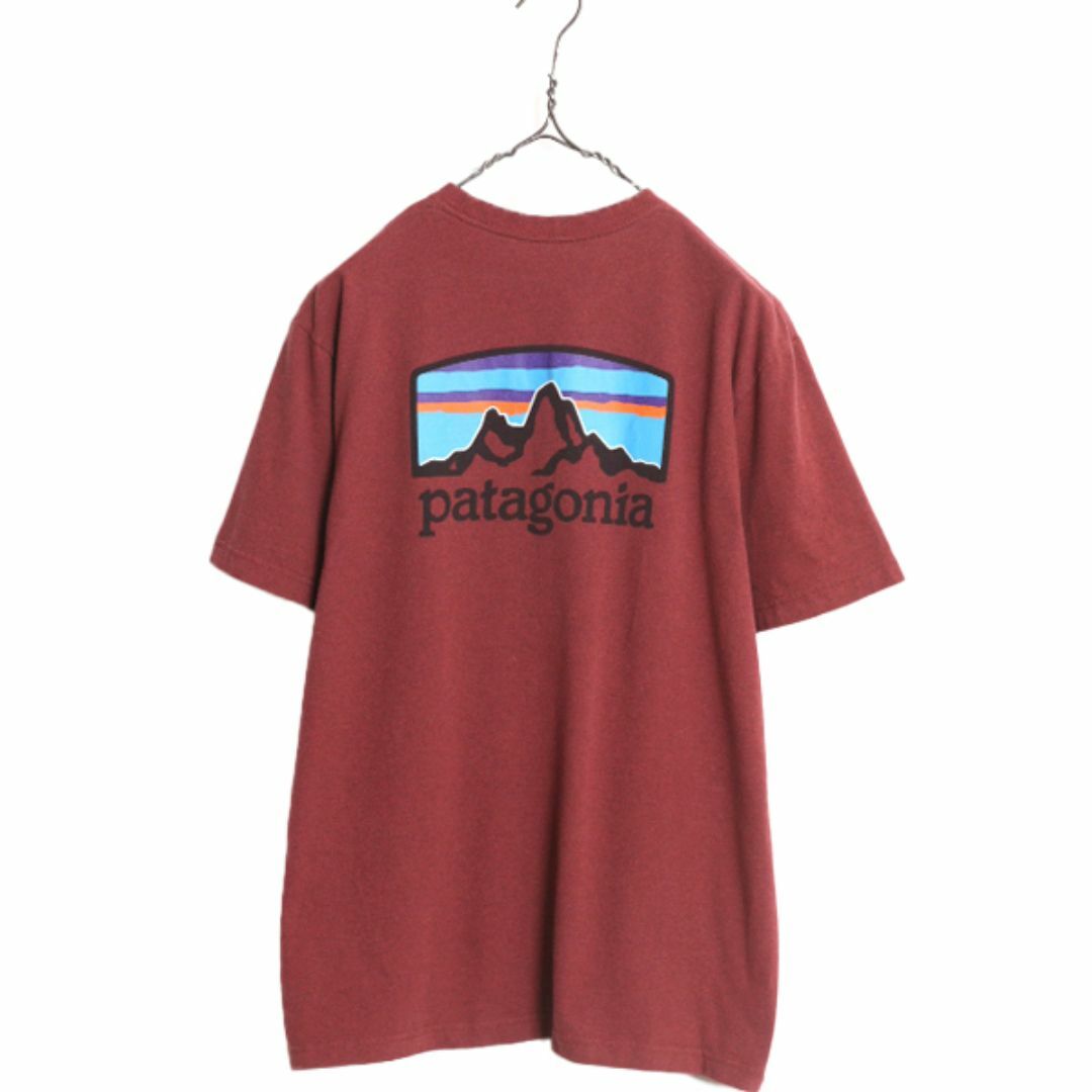 patagonia(パタゴニア)の19年製 パタゴニア 両面 プリント 半袖 Tシャツ メンズ М 古着 Patagonia アウトドア グラフィック イラスト バックプリント クルーネック メンズのトップス(Tシャツ/カットソー(半袖/袖なし))の商品写真