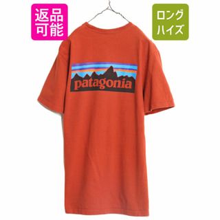 パタゴニア(patagonia)の17年製 パタゴニア 両面 プリント 半袖 Tシャツ メンズ S 古着 Patagonia アウトドア P6 バックプリント オーガニック コットン テラコッタ(Tシャツ/カットソー(半袖/袖なし))