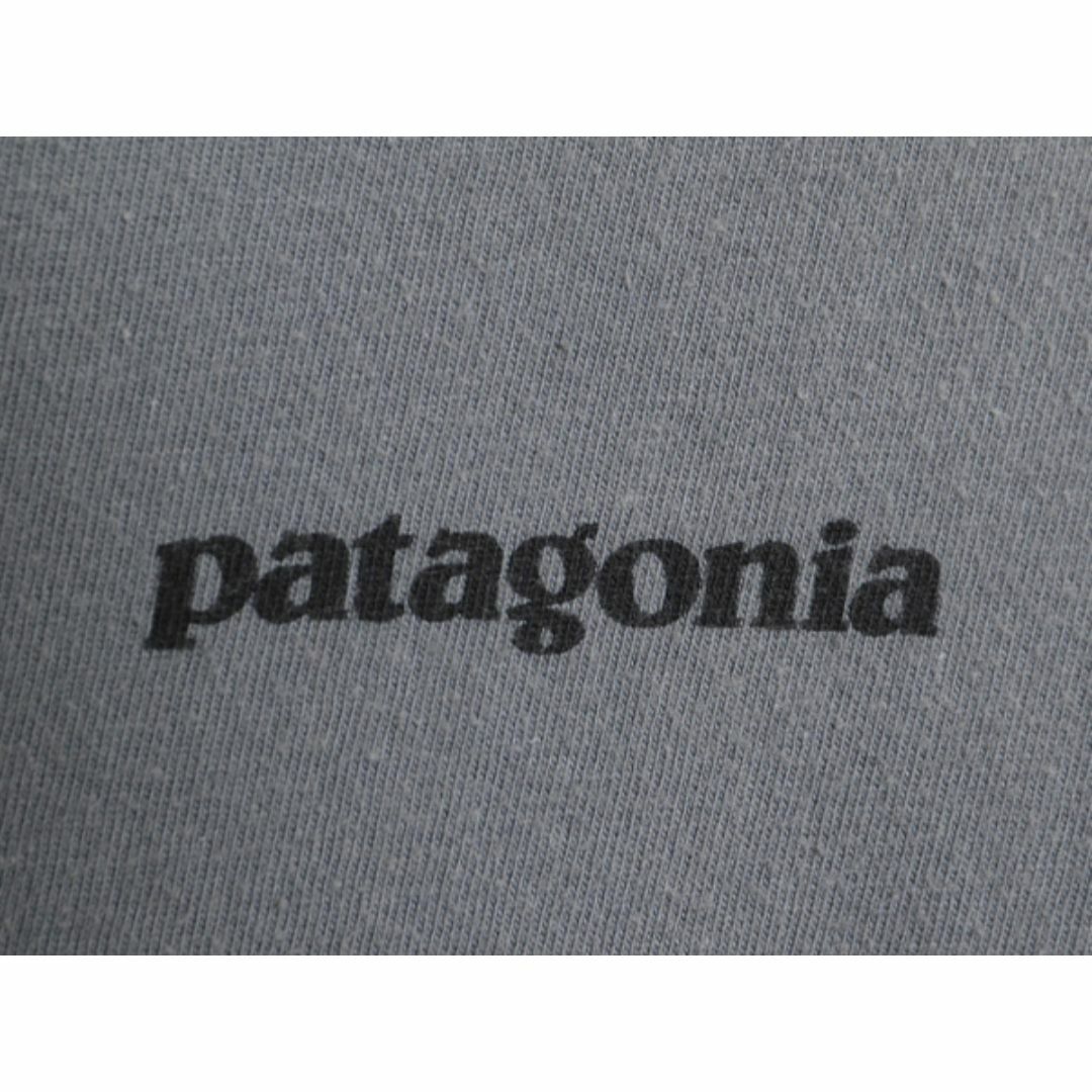 patagonia(パタゴニア)の17年製 パタゴニア 両面 プリント 半袖 Tシャツ メンズ L / 古着 Patagonia アウトドア フィッツロイ P6 ボックスロゴ バックプリント 灰 メンズのトップス(Tシャツ/カットソー(半袖/袖なし))の商品写真