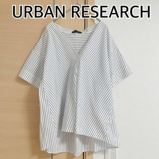 アーバンリサーチ(URBAN RESEARCH)のURBAN RESEARCH アーバンリサーチ 半袖ブラウス　ストライプ(シャツ/ブラウス(半袖/袖なし))