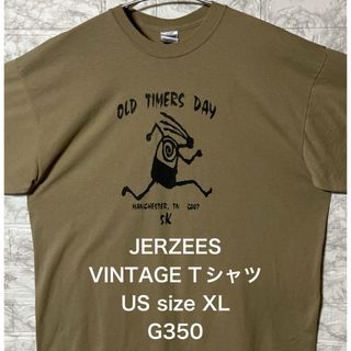 JERZEES - 【レア】USA アメリカ古着 XLsize JERZEES カーキTシャツ