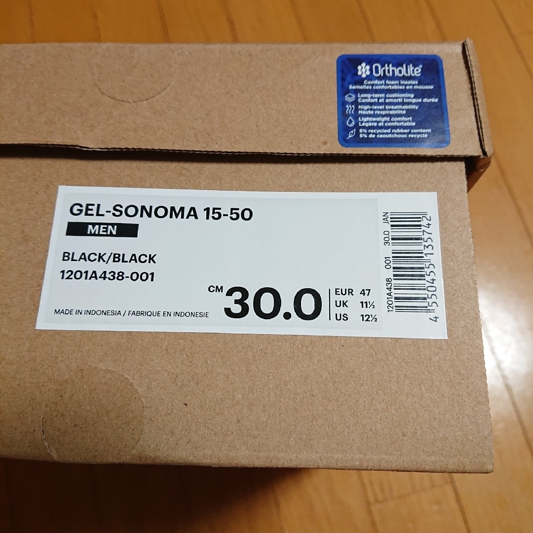 asics(アシックス)のASICS アシックス gel-sonoma 15-50 黒 30 センチ メンズの靴/シューズ(スニーカー)の商品写真