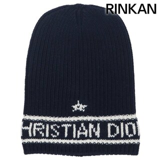 クリスチャンディオール(Christian Dior)のクリスチャンディオール  31NOE714IXGH ロゴカシミア混ニットビーニー レディース(ニット帽/ビーニー)