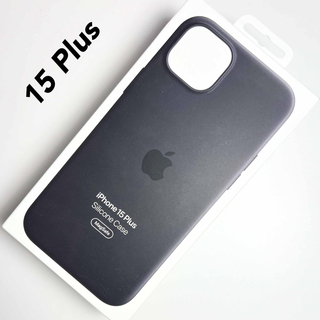 アップル(Apple)のアップル純正 iPhone 15 PLUS シリコンケース ブラック(iPhoneケース)