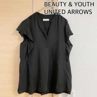 BEAUTY & YOUTH ユナイテッドアローズ　半袖ブラウス　ブラック(シャツ/ブラウス(半袖/袖なし))