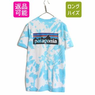 パタゴニア(patagonia)の18年製 パタゴニア ポケット付き タイダイ プリント 半袖 Tシャツ メンズ M ポケT Patagonia アウトドア P-6 ボックスロゴ バックプリント (Tシャツ/カットソー(半袖/袖なし))