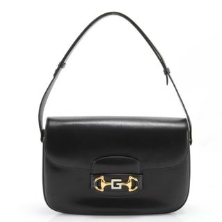 グッチ(Gucci)の美品 ヴィンテージ オールド グッチ ホースビット レザー 2WAY ショルダーバッグ 肩掛け ハンド 本革 黒 レディース EEM X18-6(ショルダーバッグ)