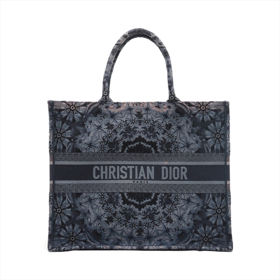 Christian Dior(クリスチャンディオール)のクリスチャンディオール ブックトート ラージ キャンバス  ネイビー レデ レディースのバッグ(トートバッグ)の商品写真