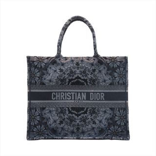 クリスチャンディオール(Christian Dior)のクリスチャンディオール ブックトート ラージ キャンバス  ネイビー レデ(トートバッグ)