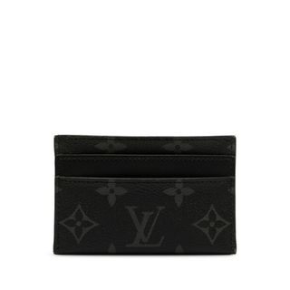 ルイヴィトン(LOUIS VUITTON)の美品 ルイ ヴィトン モノグラム エクリプス ポルト カルト ダブル カードケース M62170 PVC メンズ LOUIS VUITTON 【222-47570】(パスケース/IDカードホルダー)