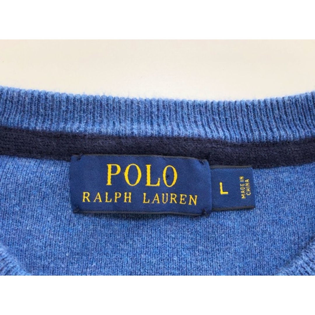 POLO RALPH LAUREN(ポロラルフローレン)のPOLO RALPH LAUREN（ポロ・ラルフローレン）コットン　前V　ニット　セーター【E3000-007】 メンズのトップス(ニット/セーター)の商品写真