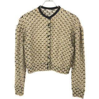 クラネ(CLANE)のCLANE クラネ 22SS 3D FLOWER LACE CARDIGAN 3Dフラワーレースカーディガン 12122-4002 ベージュ×ブラック 1(カーディガン)