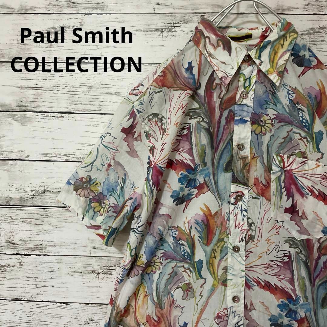 Paul Smith COLLECTION(ポールスミスコレクション)のPaul Smith COLLECTION 総柄半袖シャツ 花柄 アート 激レア メンズのトップス(シャツ)の商品写真