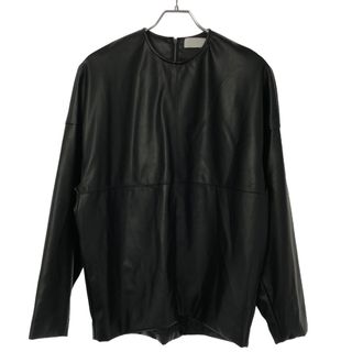 AP STUDIO - AP STUDIO エーピーストゥディオ 22AW faux leather blouse フェイクレザープルオーバーブラウス 22051586600030 ブラック