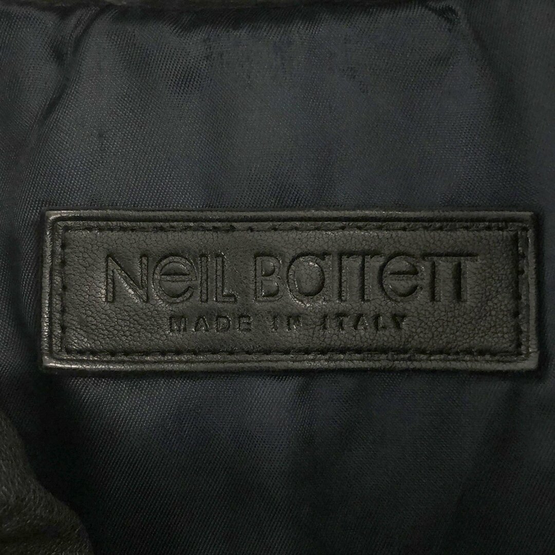 NEIL BARRETT(ニールバレット)のNEIL BARRETT ニールバレット マルチポケット バッファローレザージャケット  ブラック メンズのジャケット/アウター(ライダースジャケット)の商品写真