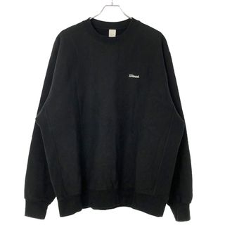 jjjjound ジョウンド CREWNECK ロゴ刺繍クルーネックスウェットトレーナー  ブラック L(スウェット)