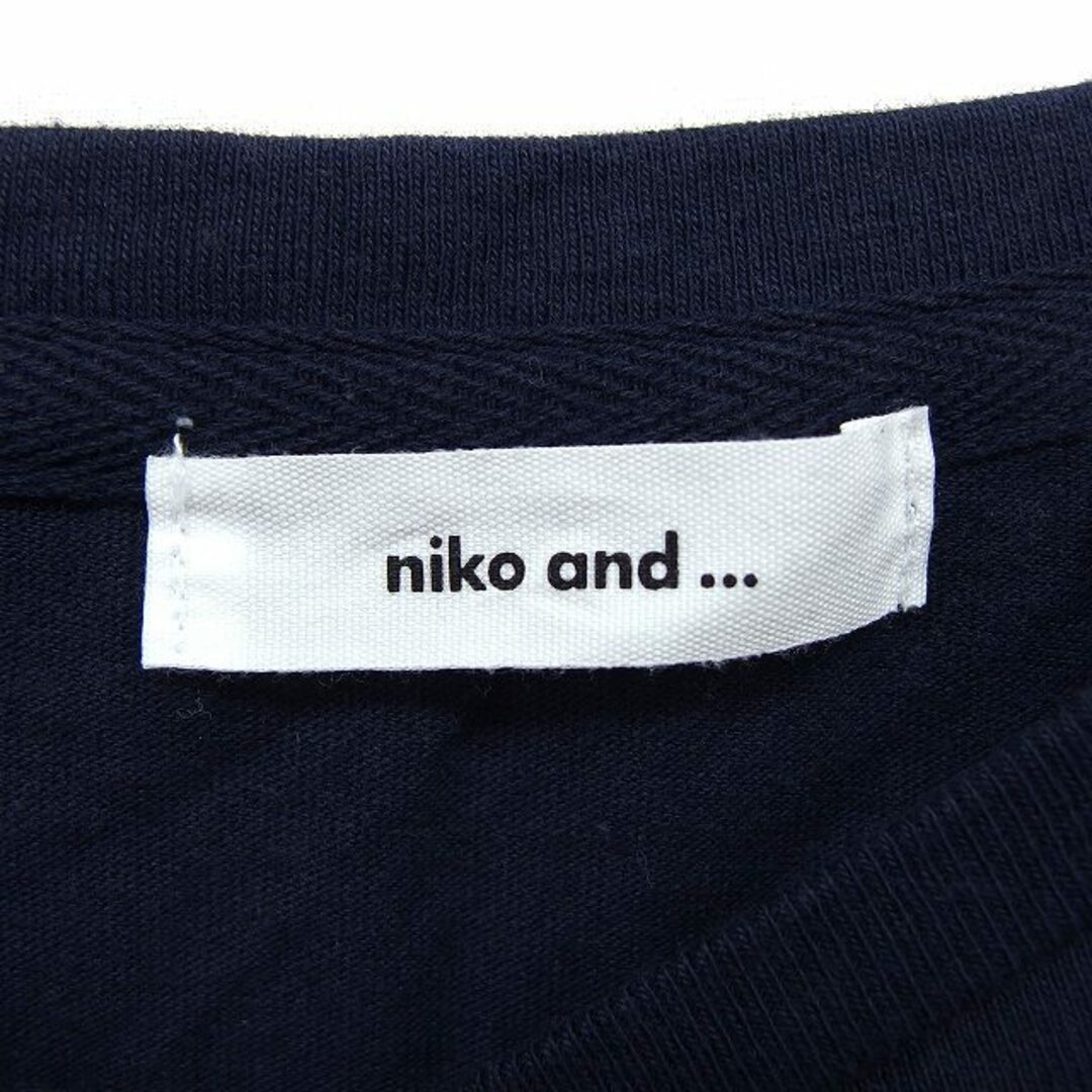 niko and...(ニコアンド)のニコアンド カットソー シャーリング コットン 綿 スリット ゆったり 五分袖 レディースのトップス(その他)の商品写真
