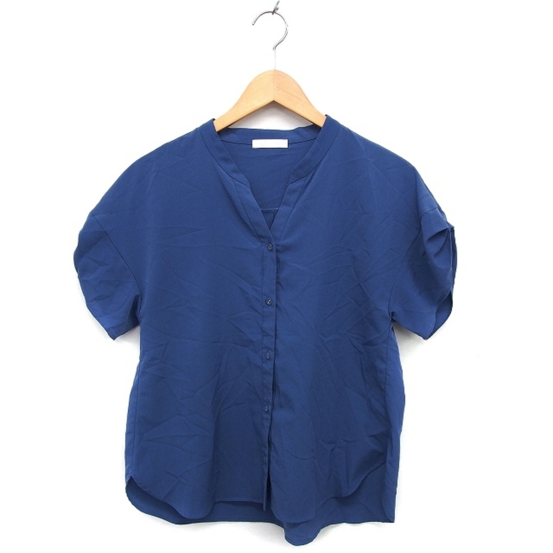 AG by aquagirl(エージーバイアクアガール)のエージーバイアクアガール シャツ ブラウス オープンカラー ラウンドヘム 半袖 レディースのトップス(シャツ/ブラウス(半袖/袖なし))の商品写真