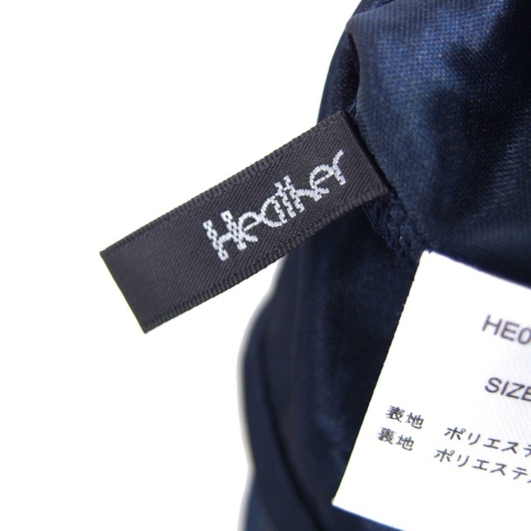 heather(ヘザー)のヘザー キャミソール ブラウス フリル シフォン 花柄 ショート F ネイビー レディースのトップス(シャツ/ブラウス(半袖/袖なし))の商品写真