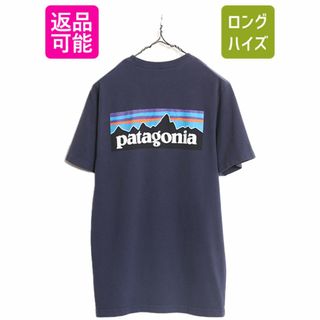 パタゴニア(patagonia)の18年製 パタゴニア 両面 プリント 半袖 Tシャツ メンズ S 古着 Patagonia アウトドア フィッツロイ イラスト ボックスロゴ バックプリント(Tシャツ/カットソー(半袖/袖なし))