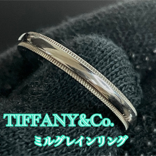 ティファニー(Tiffany & Co.)のTIFFANY&Co. Pt950 ミルグレイン バンドリング(リング(指輪))