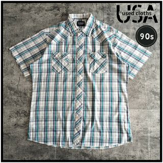 ラングラー(Wrangler)の【C167】ラングラー 90s ウエスタン半袖シャツ USA古着 ヴィンテージ(シャツ)