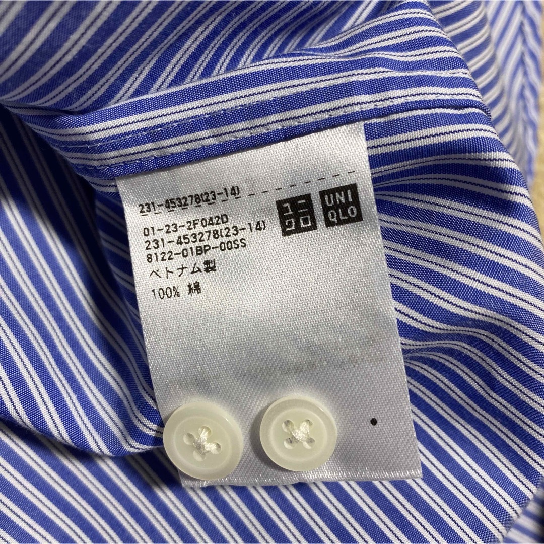 UNIQLO(ユニクロ)のUNIQLO ユニクロ コットンストライプシャツ レディースのトップス(シャツ/ブラウス(長袖/七分))の商品写真